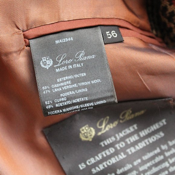 Loro Piana Burrows Men's Rain System Cashmere Jacket Size IT 56 Water-Resistant - Picture 9 of 11
